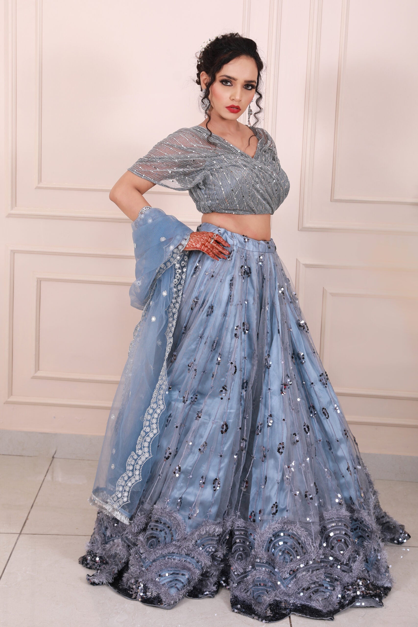 Grey Serenity Lehenga