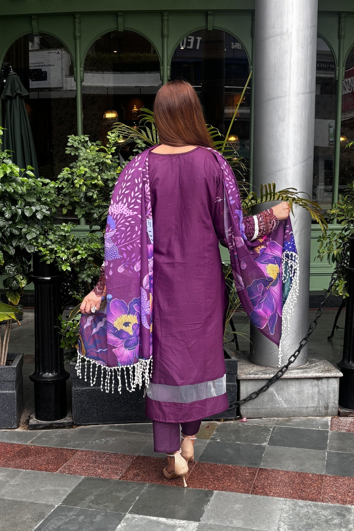 Gulrukh - Minty Jamun Lawn Suit Set