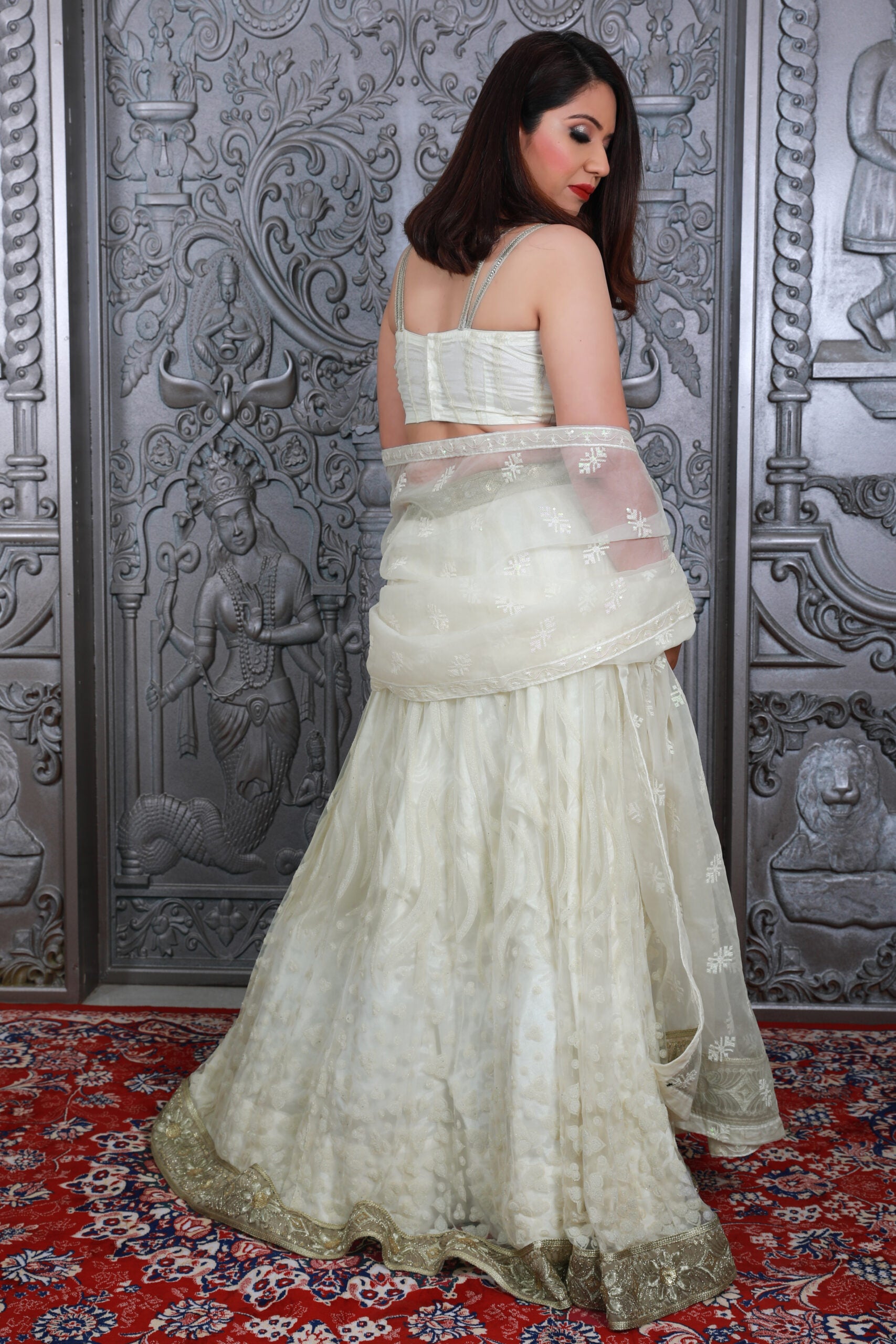 Creamy Opulence Beaded Lehenga