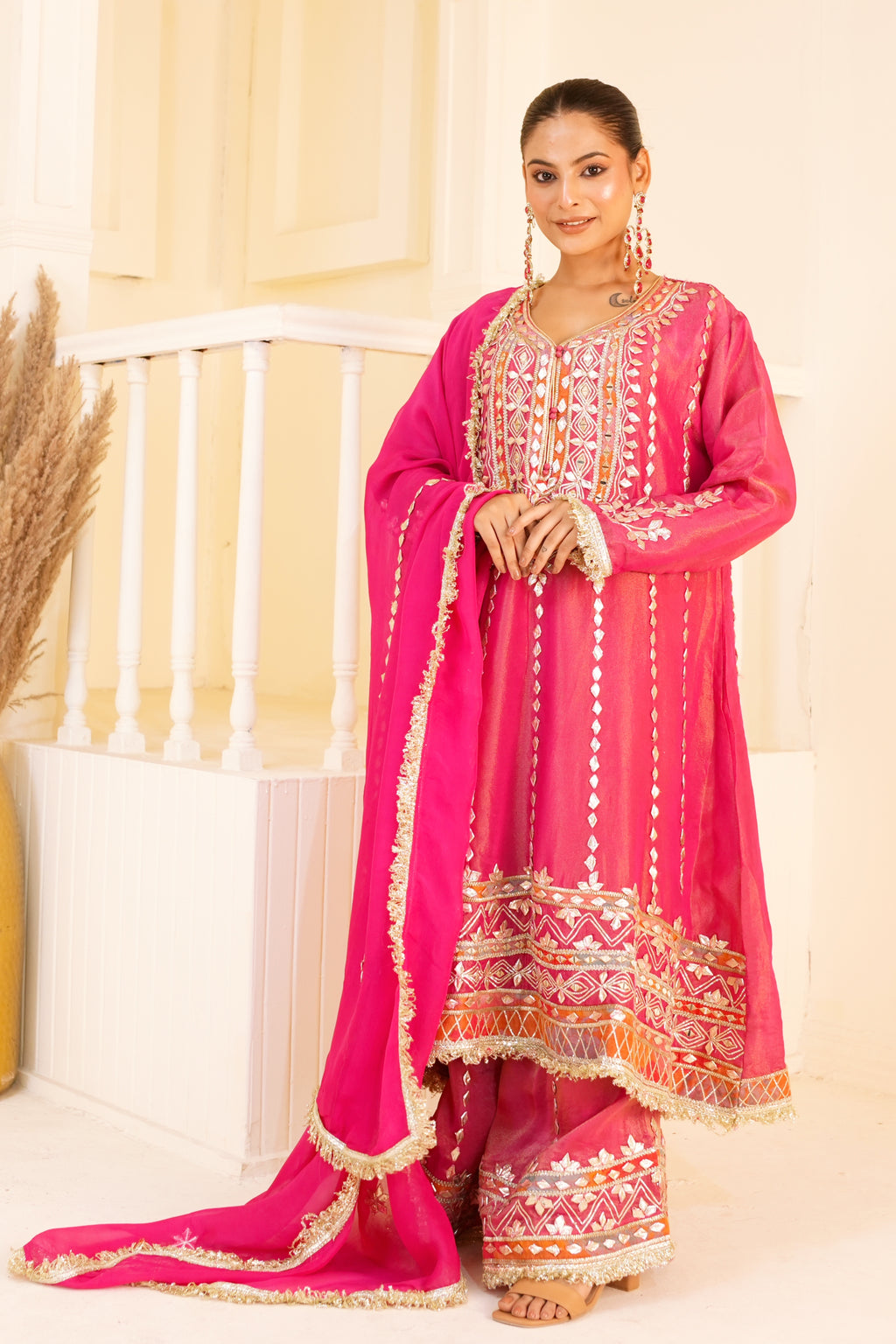 Noor-E-Gulaabi Sharara Set