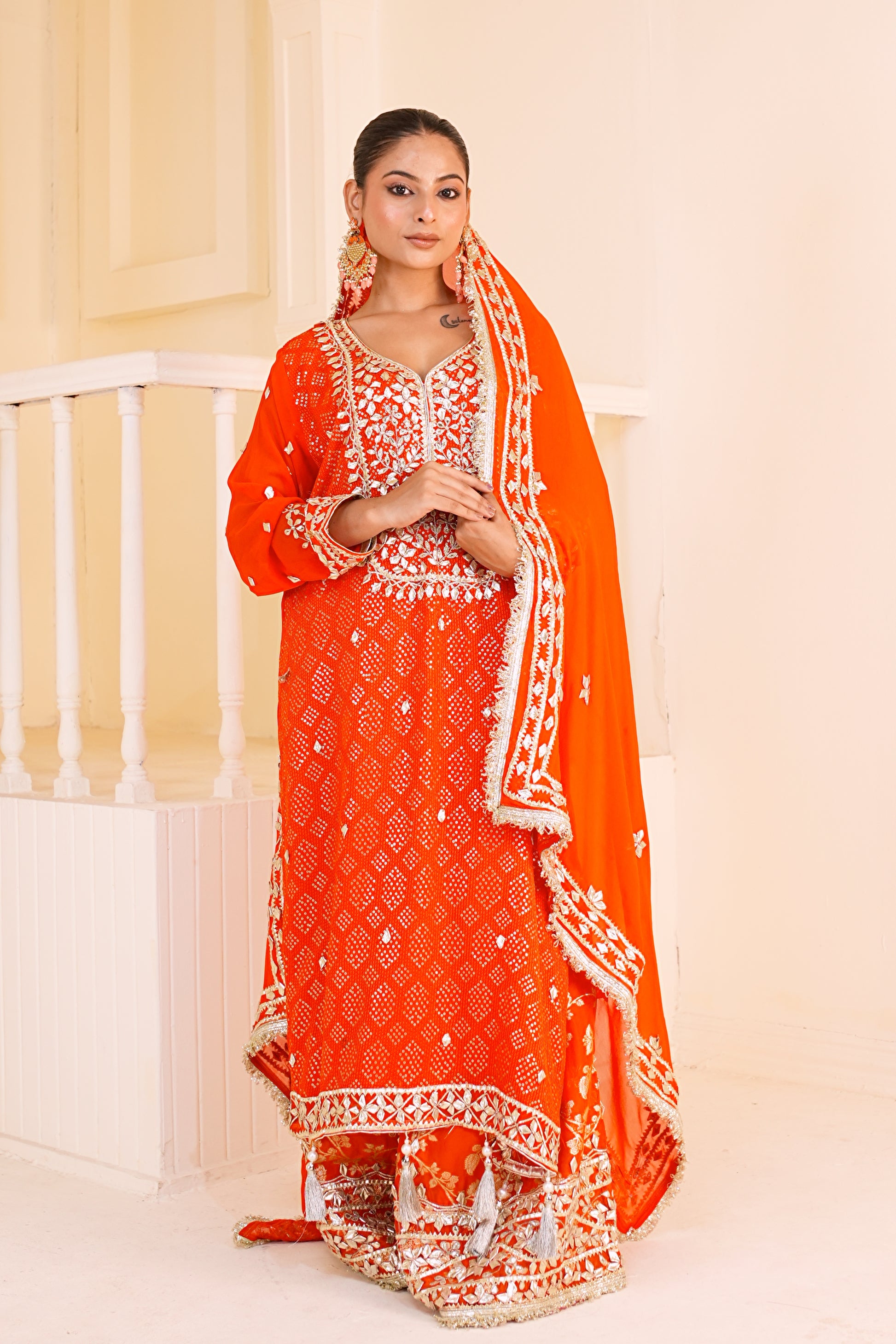 Kesariya Noor Sharara Set