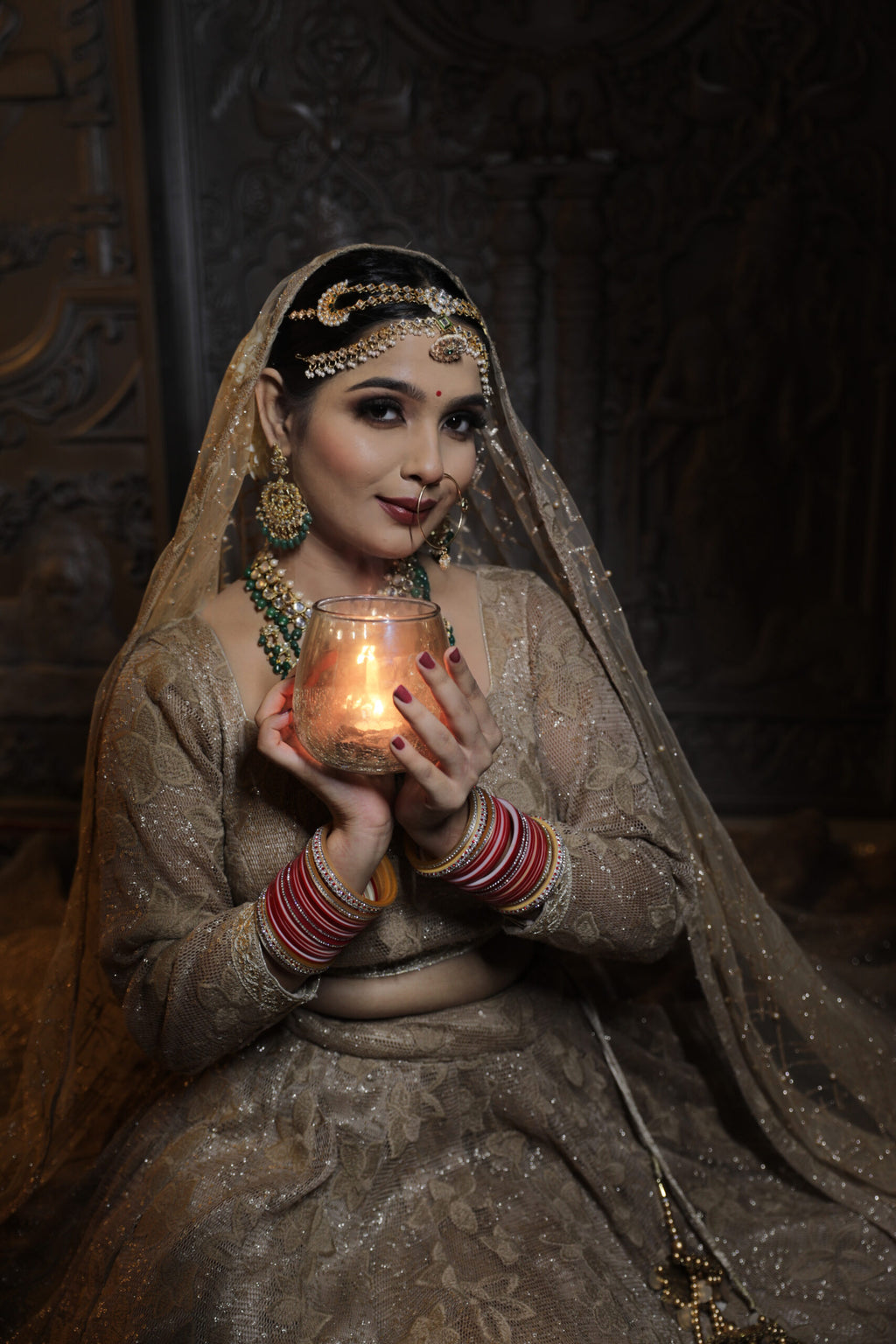 Ethereal Bronze Bridal Lehenga