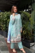 Gulrukh - Aqua Mint Lawn Suit Set