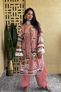 Arezia Peach Lawn Kurta with Farshi Salwar Set