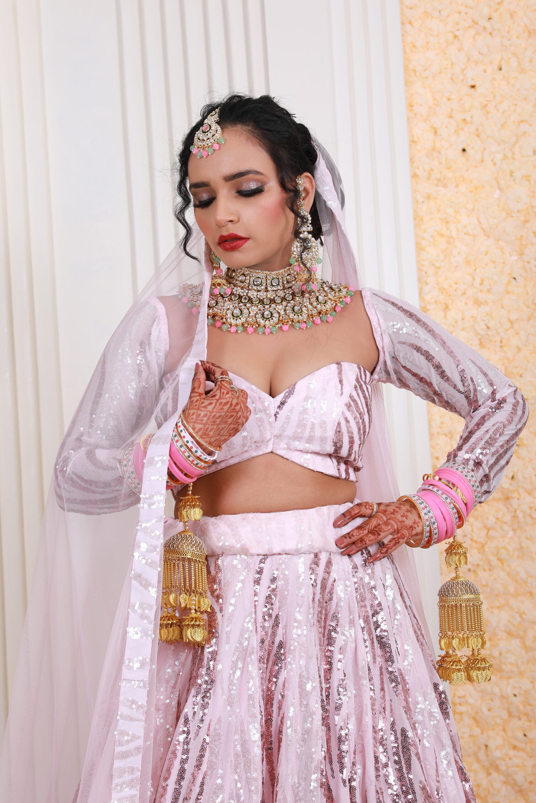 Rosy Elegance Bridal Lehenga