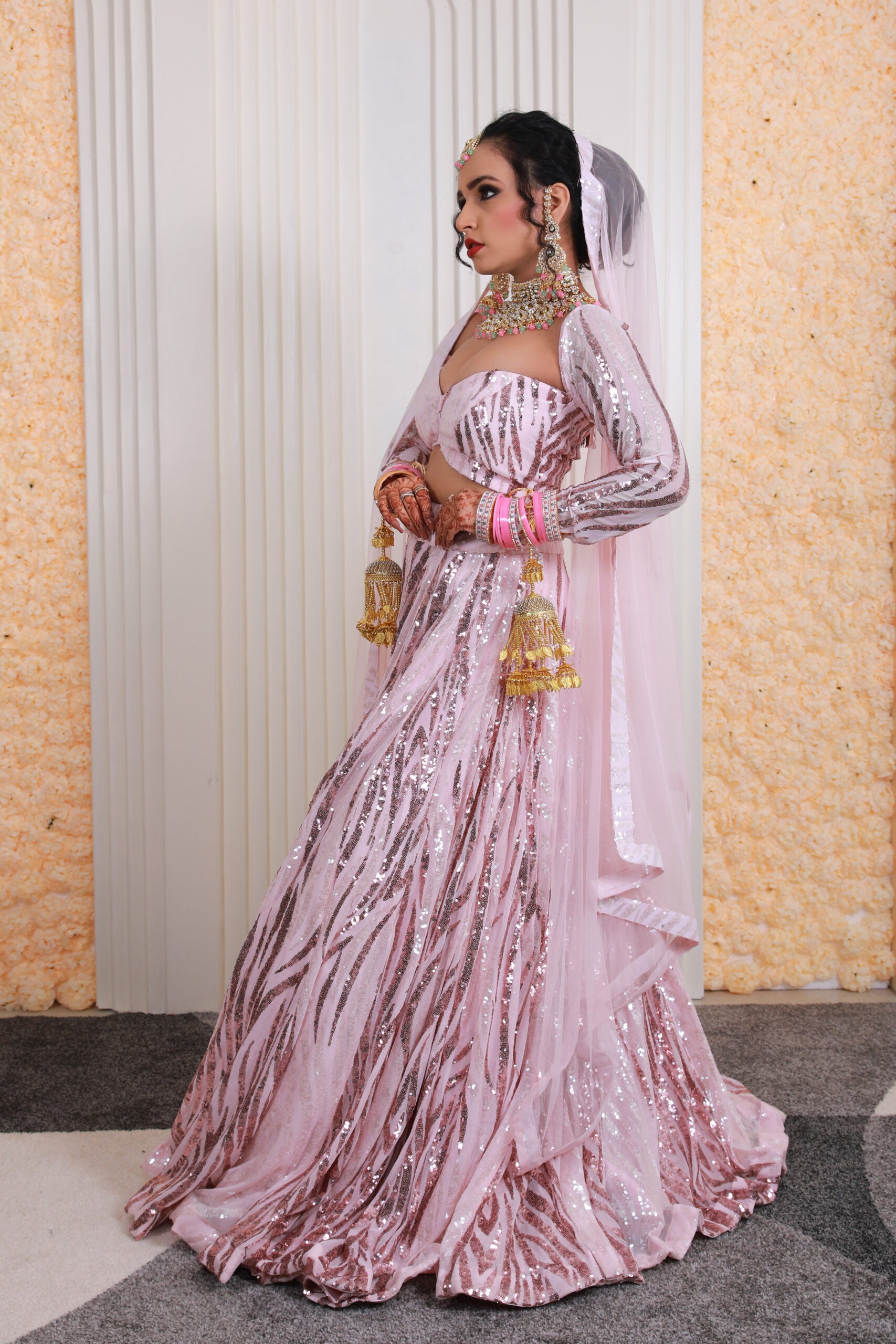 Rosy Elegance Bridal Lehenga