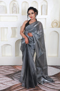 Glamour Grey Jimmy Choo Saree