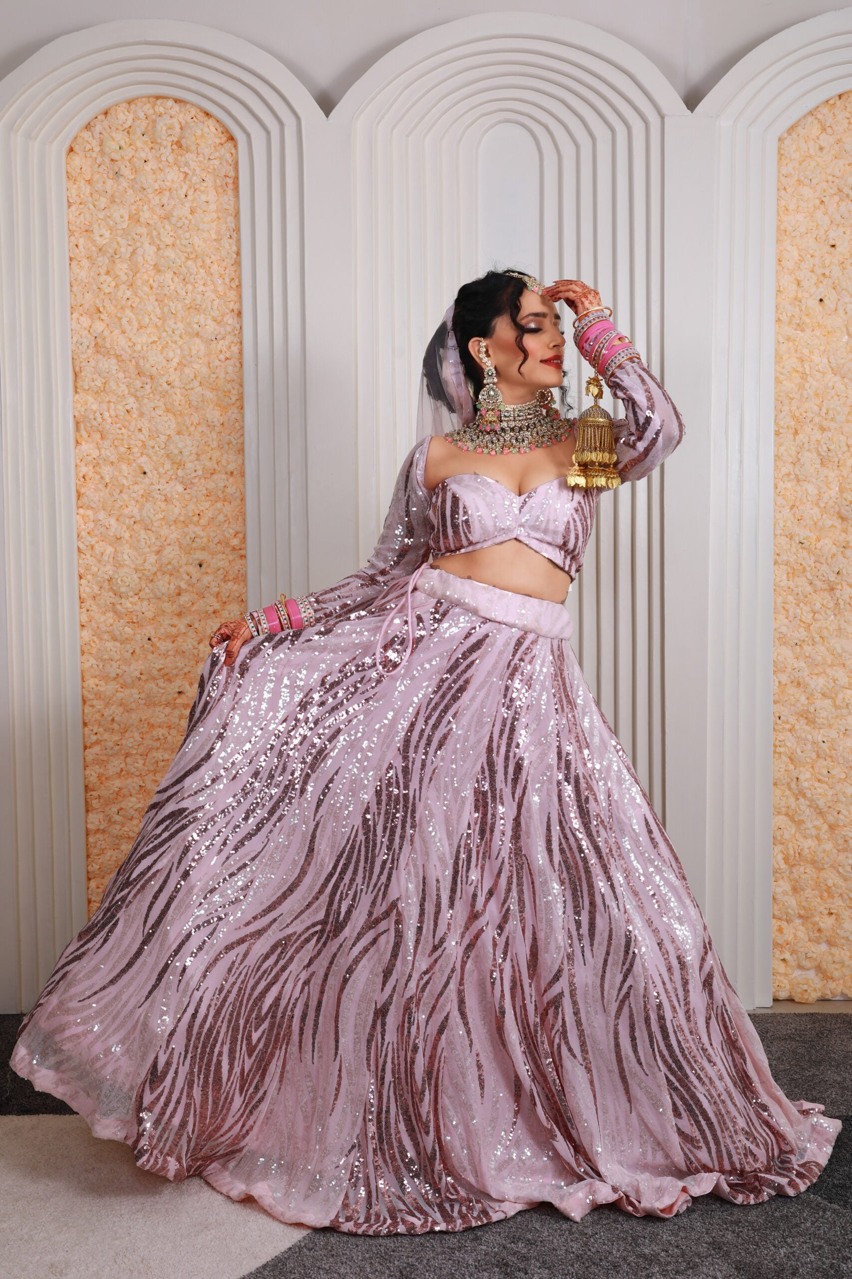 Rosy Elegance Bridal Lehenga