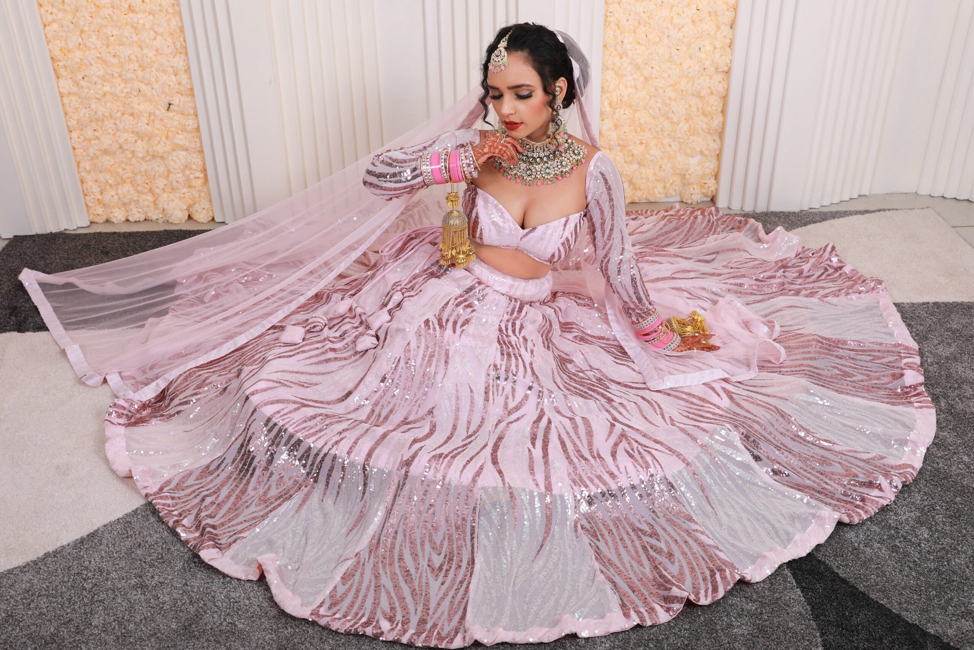 Rosy Elegance Bridal Lehenga