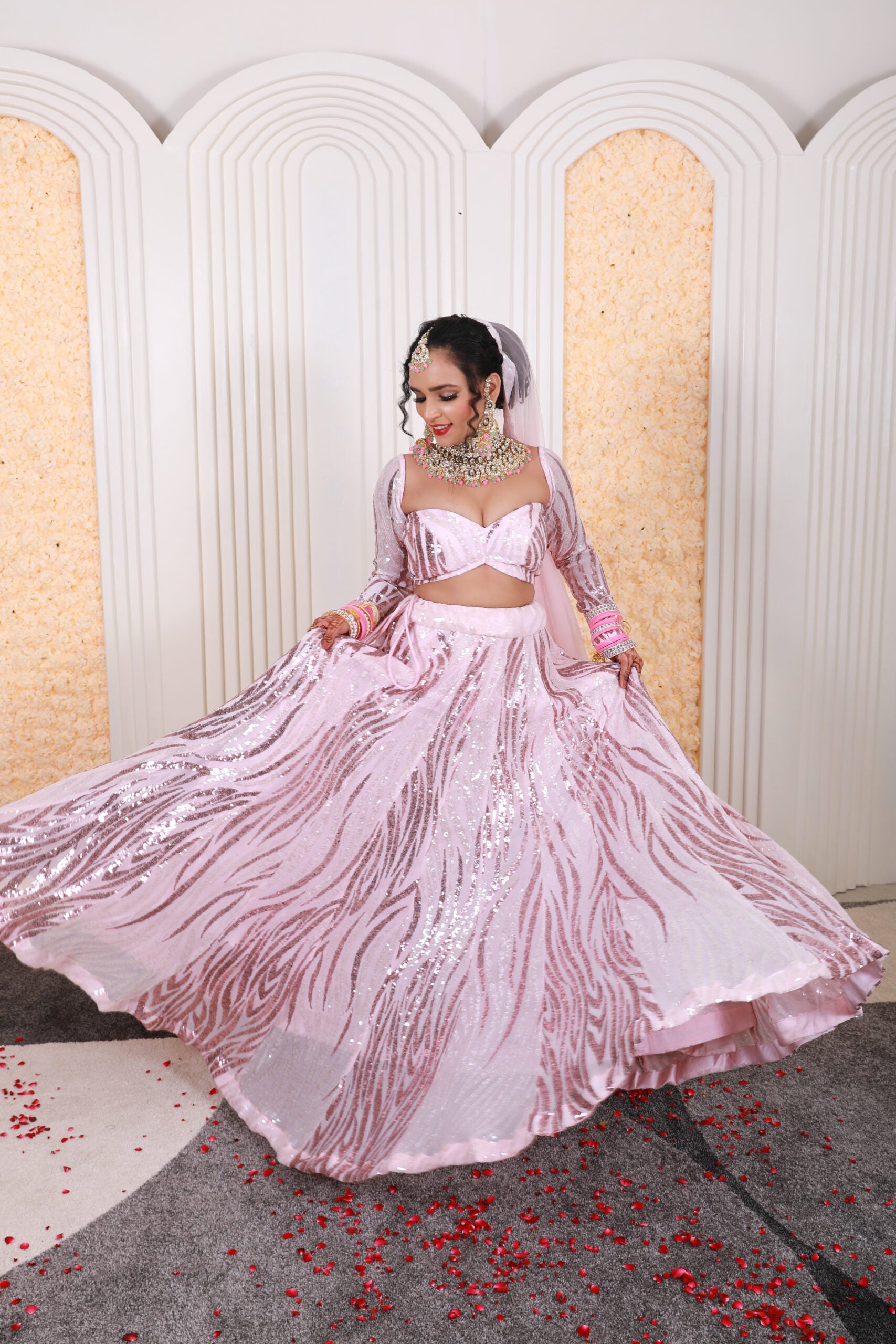 Rosy Elegance Bridal Lehenga