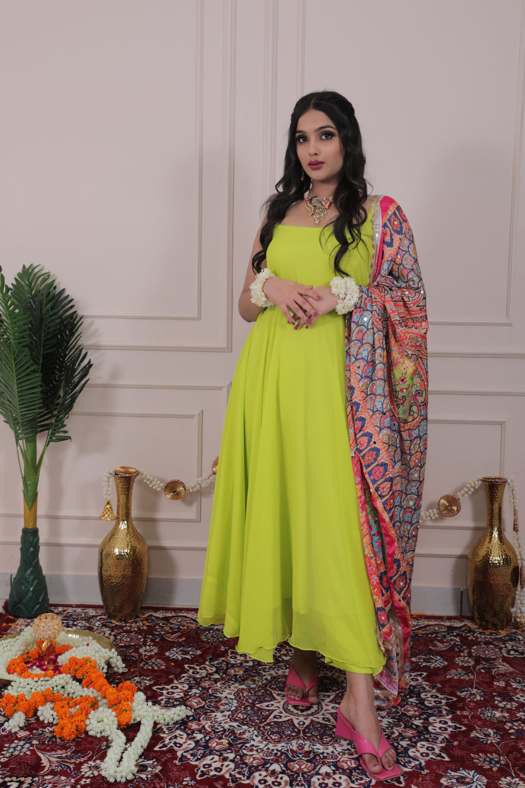 Luminous Green Anarkali Suit