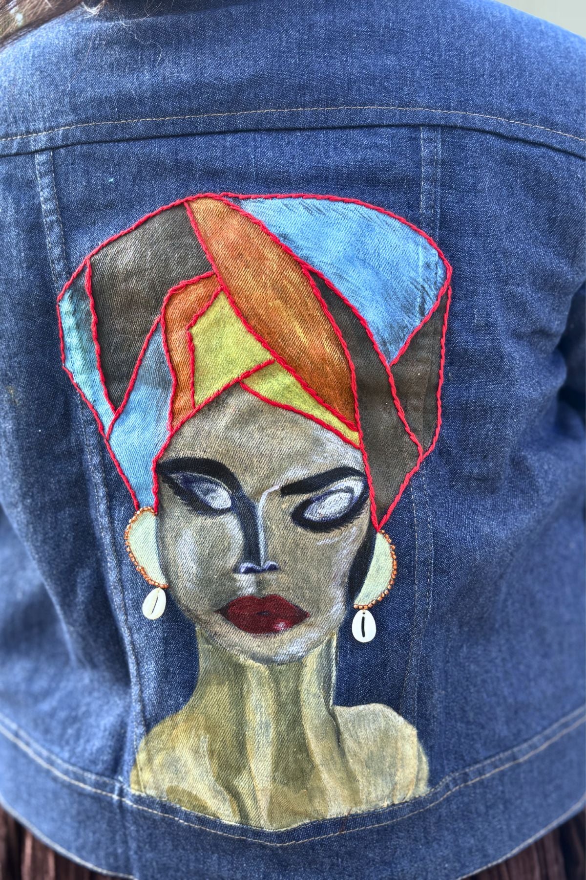 Face Art Denim Jacket