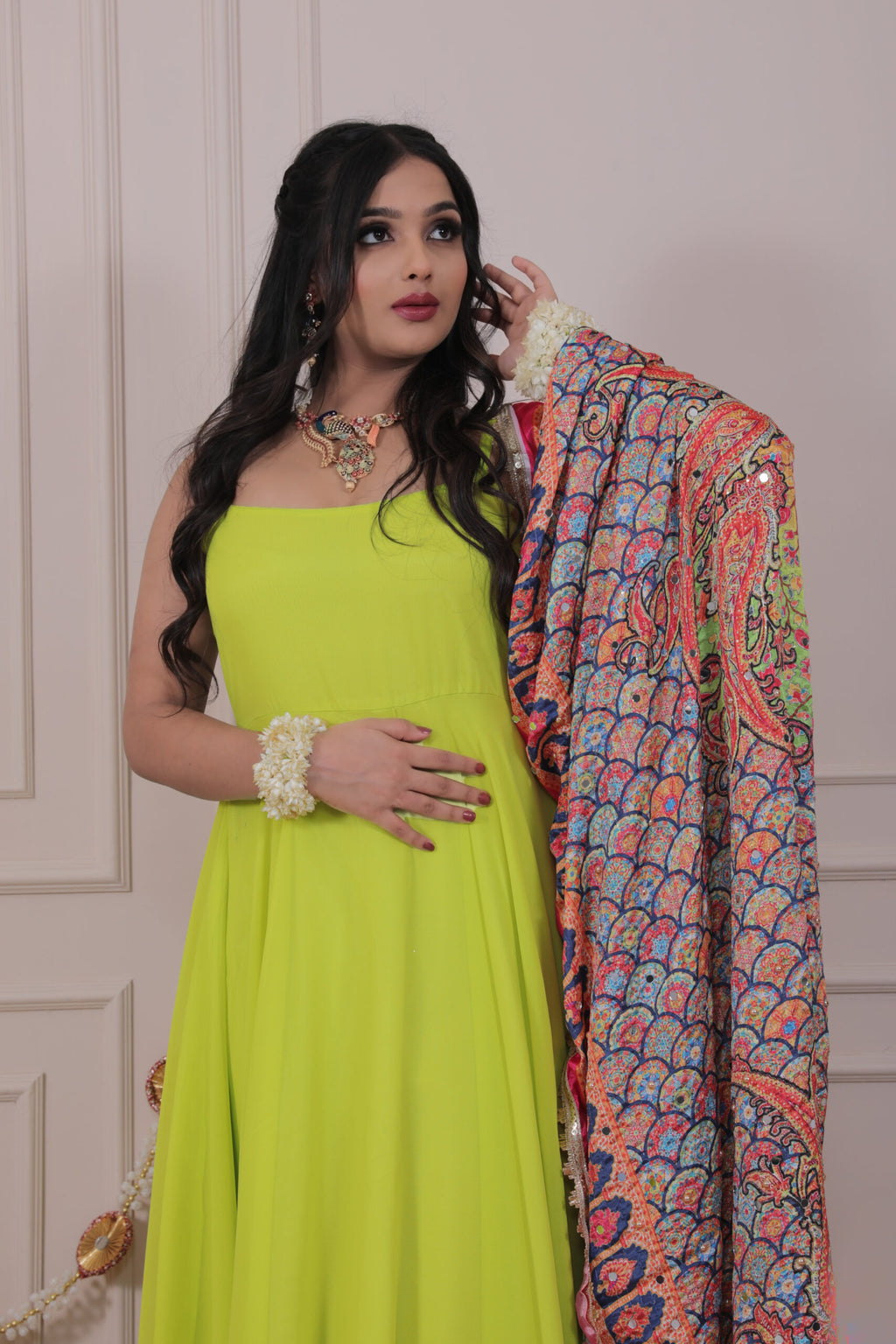Luminous Green Anarkali Suit