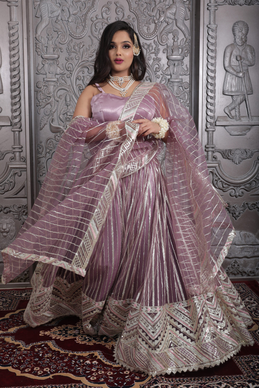 Lavender Dream Gota Patti Sharara