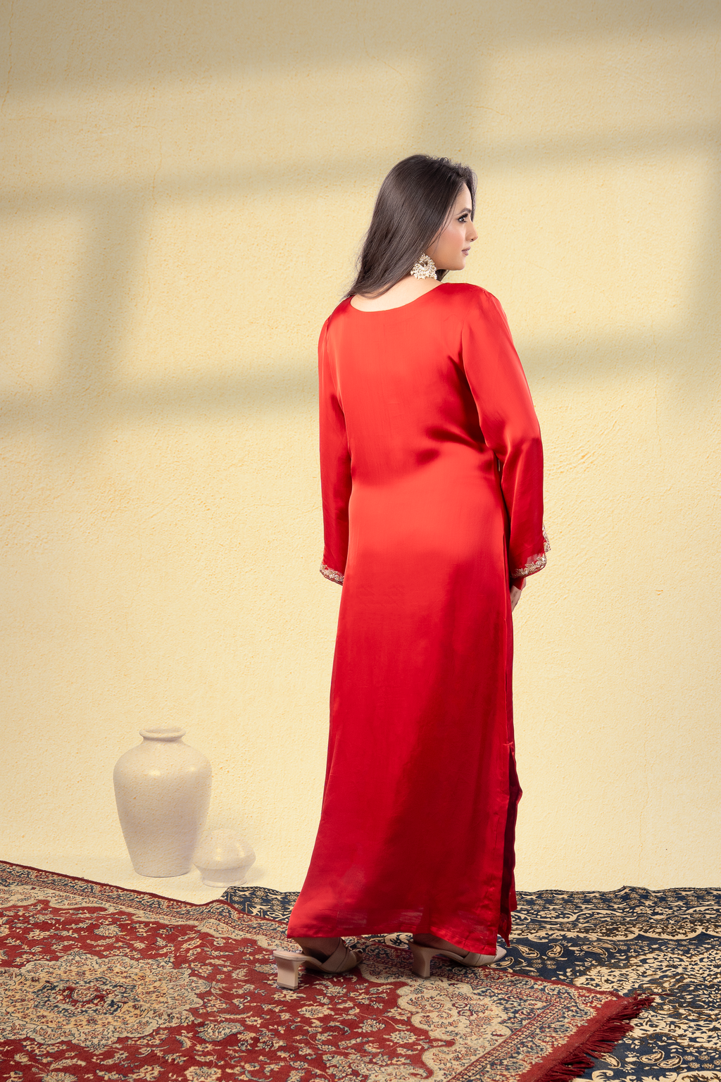 Sindhura Embroidered Mughal Kaftan