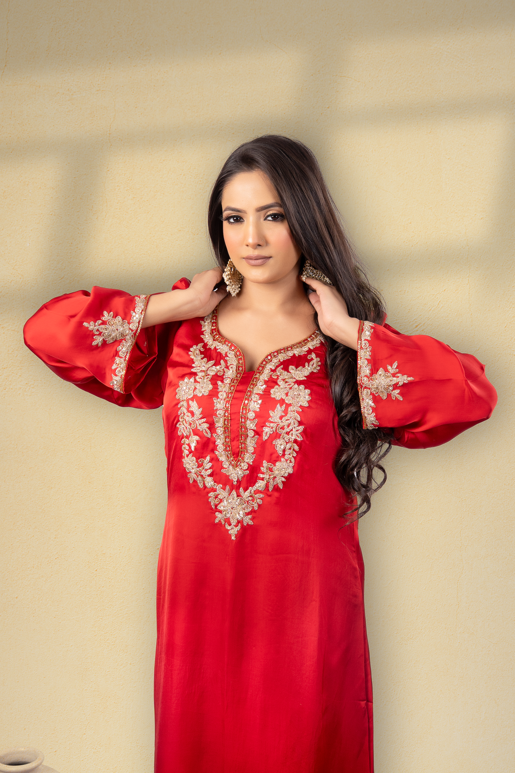 Sindhura Embroidered Mughal Kaftan