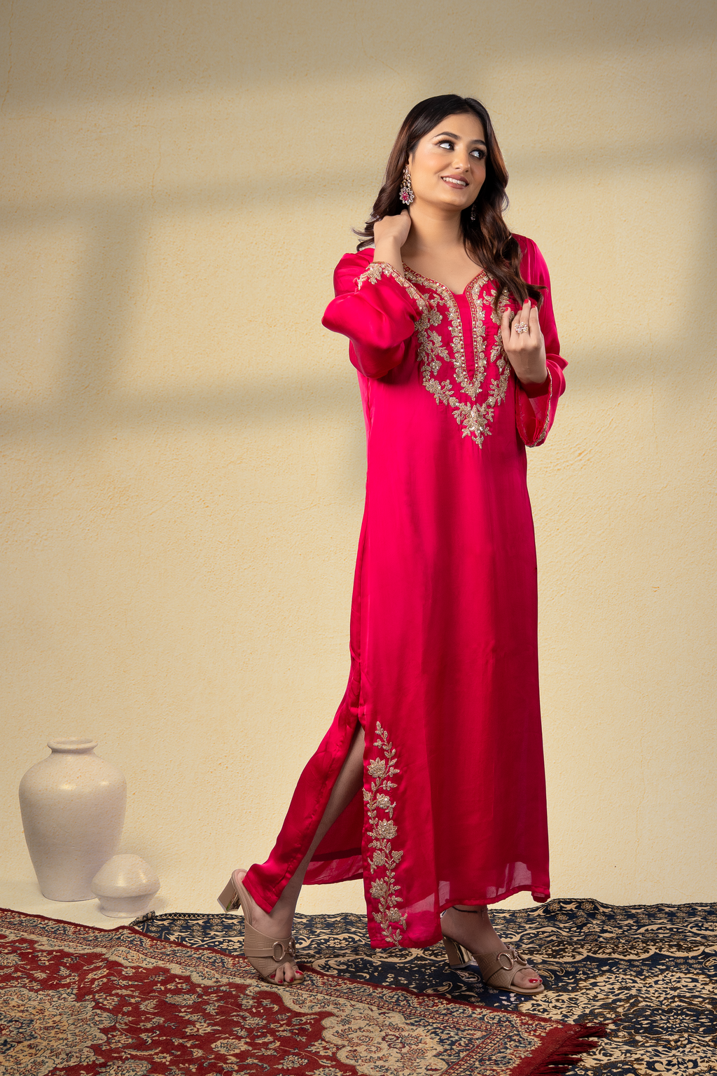 Gulabo Embroidered Mughal Kaftan