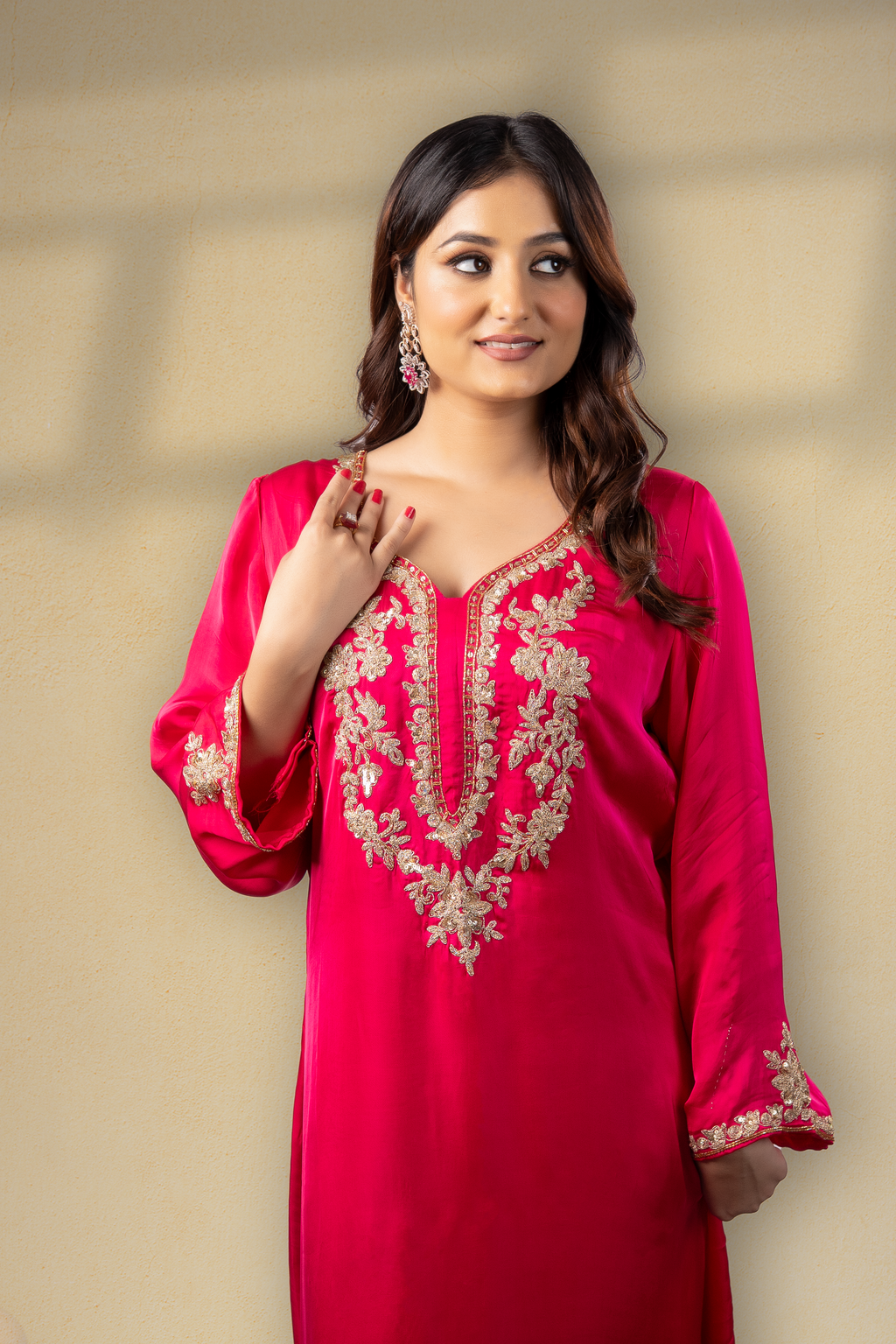 Gulabo Embroidered Mughal Kaftan