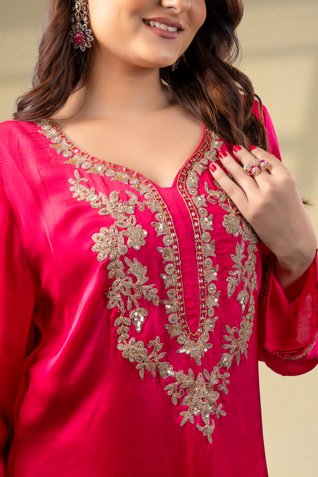 Gulabo Embroidered Mughal Kaftan