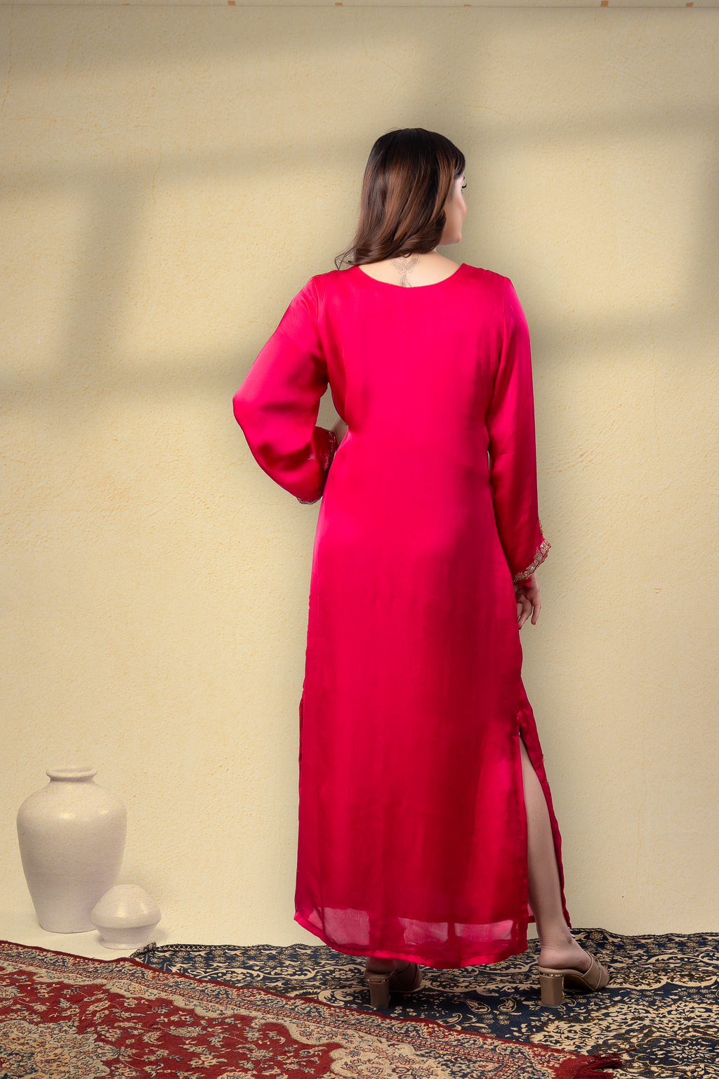 Gulabo Embroidered Mughal Kaftan