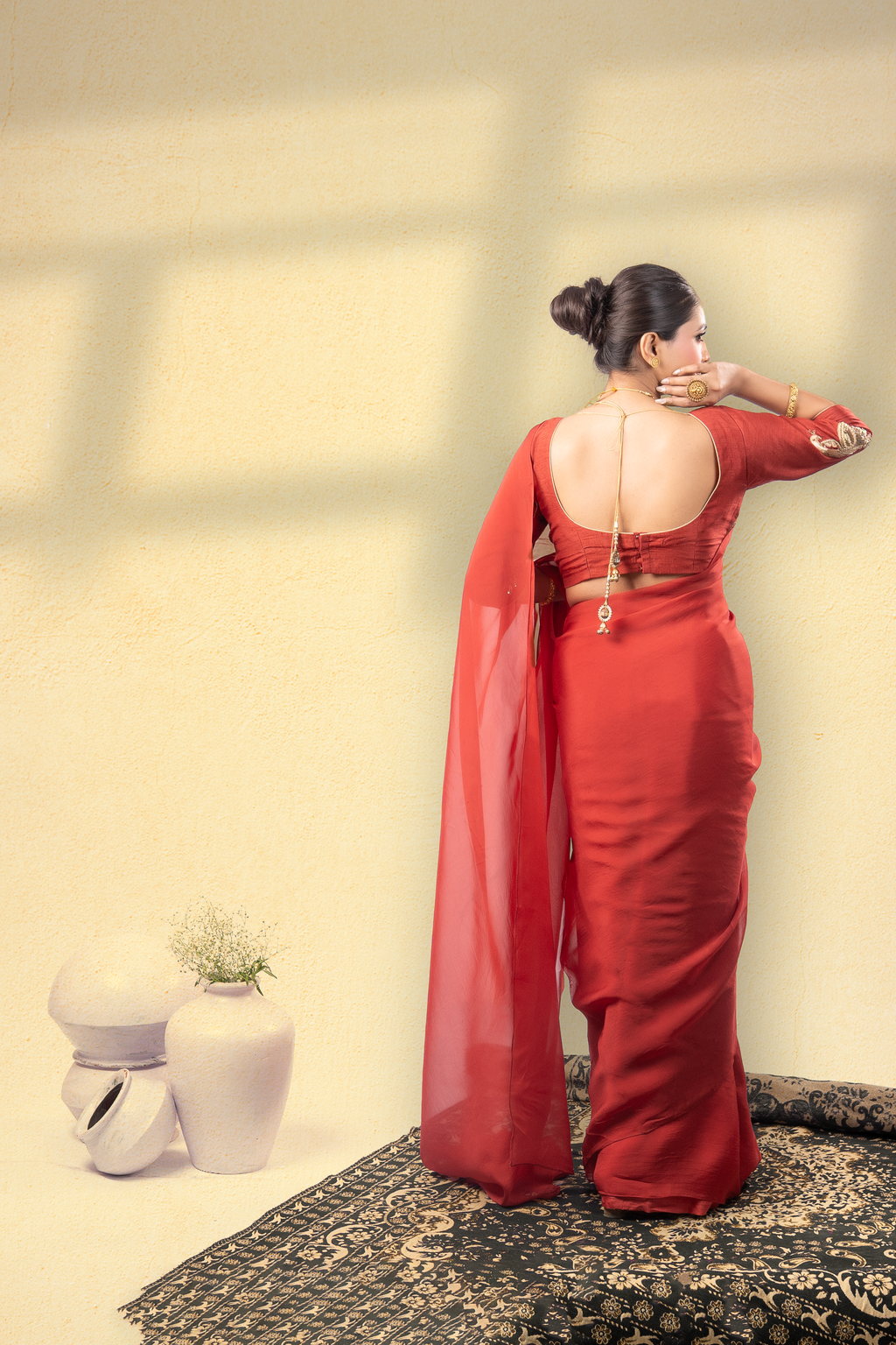 Surkh-E-Noor Drape Saree