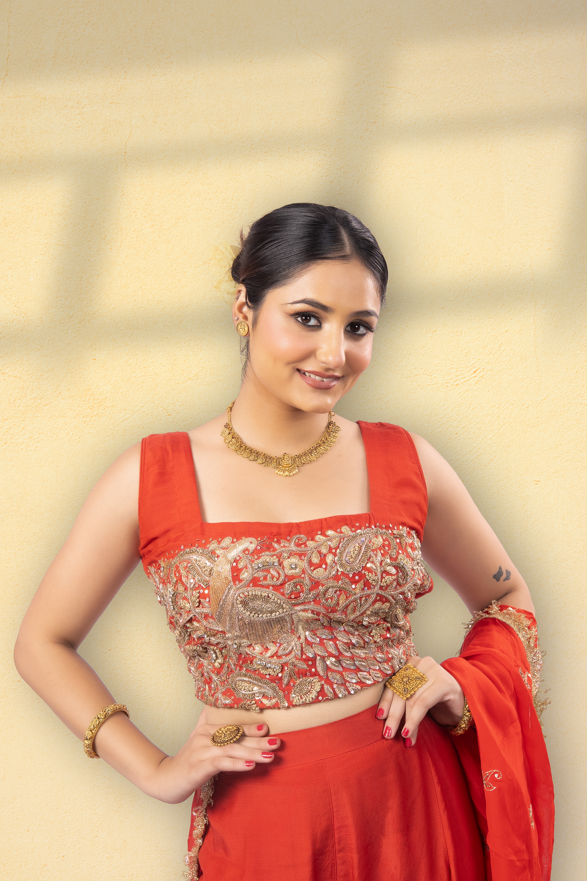 Zar-E-Surkh Sharara Set